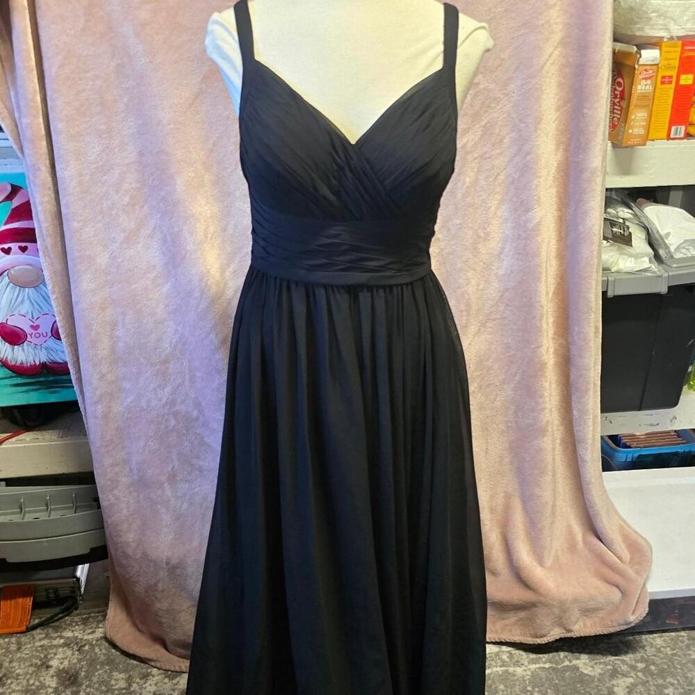 Azazie black maxi dress with